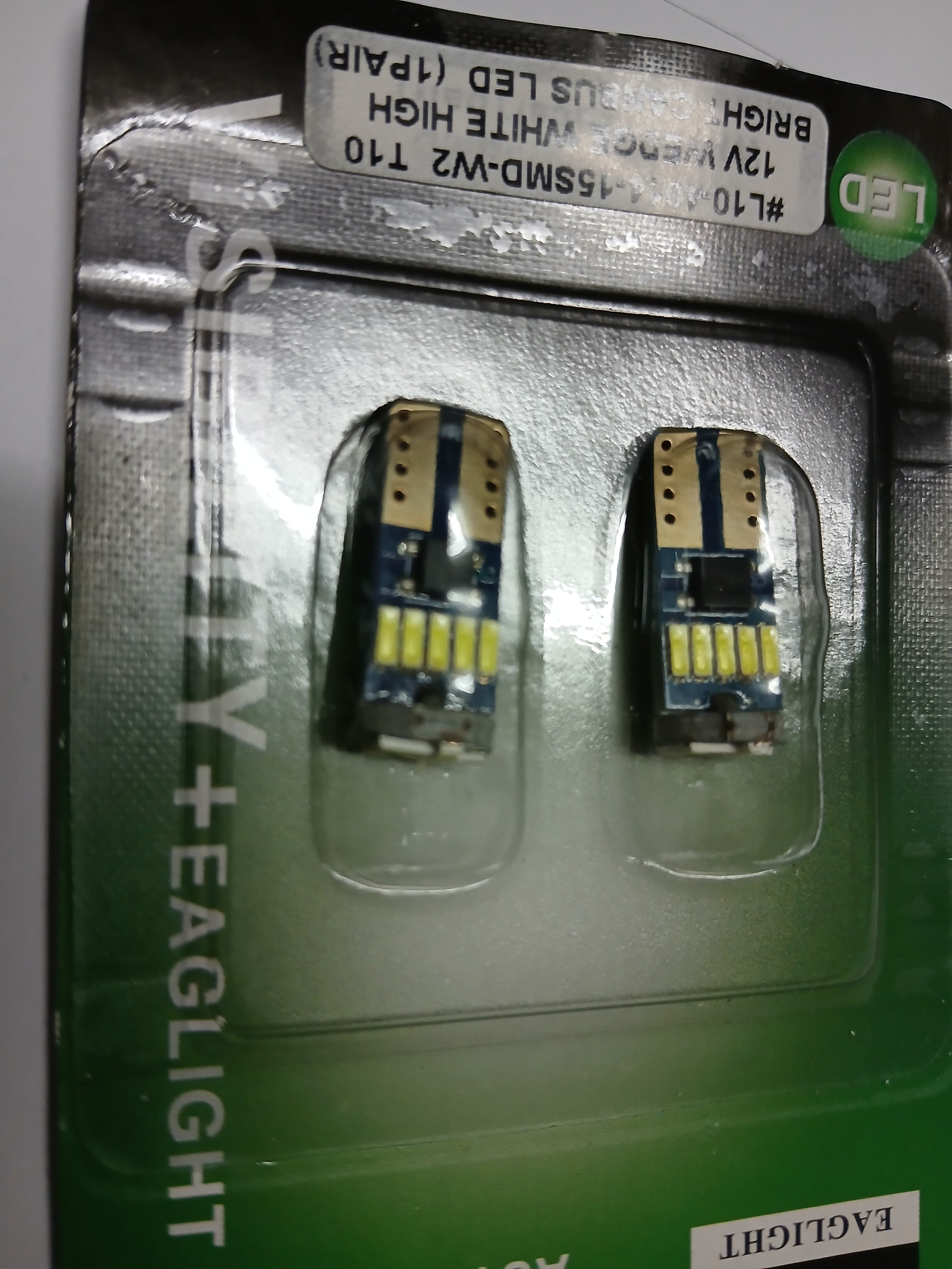 Eaglight T10 W5W White High Brightness CANBUS LED Bulbs (1 Pair) | ALIMER Mauritius