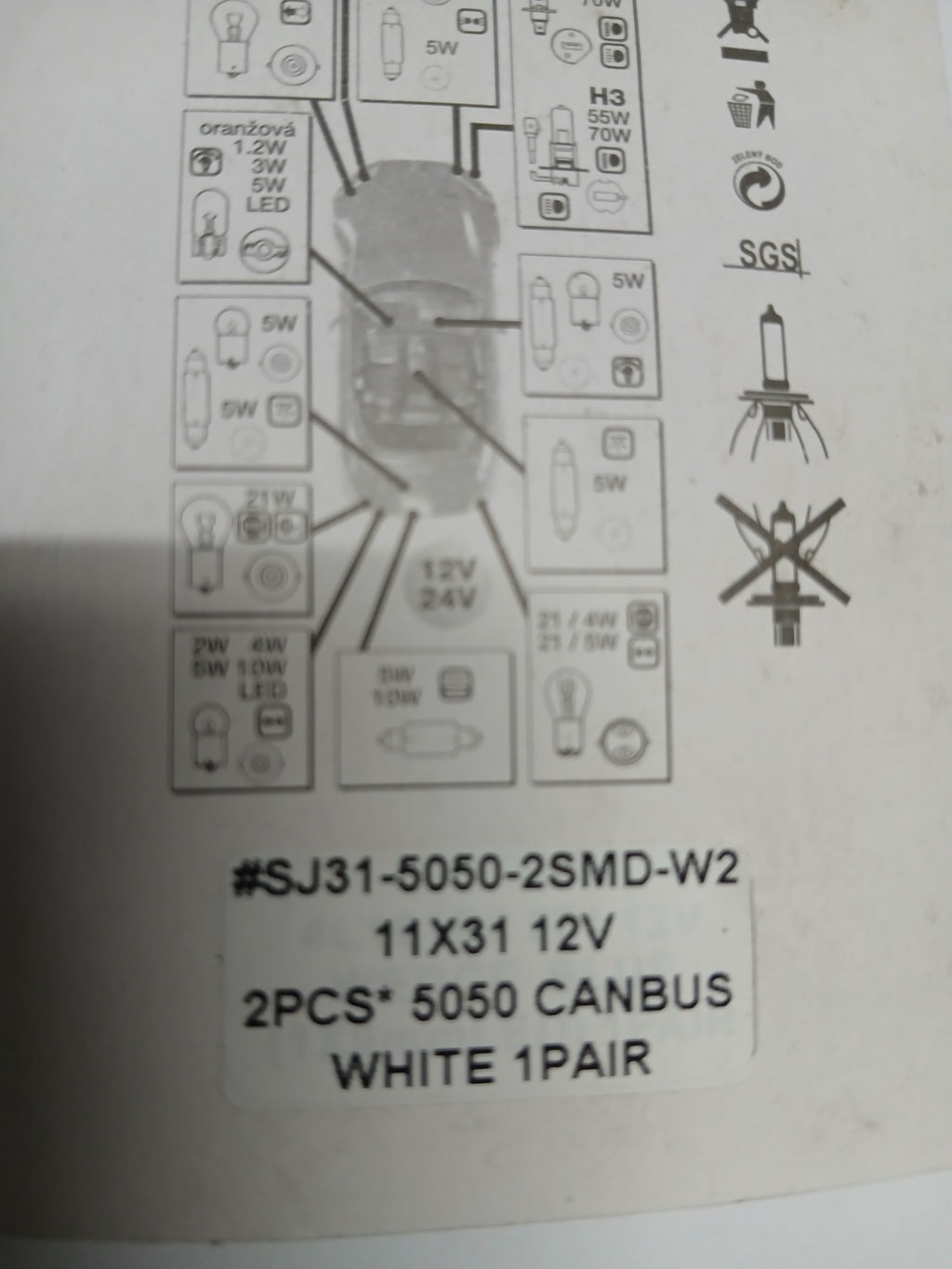 Eaglight 31mm Festoon T11 White CANBUS LED Bulbs (1 Pair) | ALIMER Mauritius