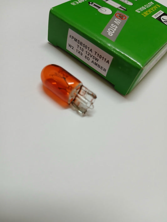 Eaglight T10 W5W Amber 12V 5W Incandescent Bulb